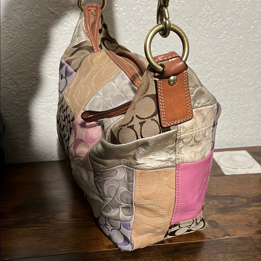 Elegant Patchwork Shoulder Bag - image 7